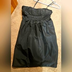 black strapless dress